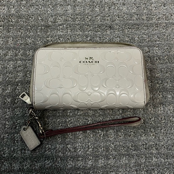 Coach Handbags - White Coach Wallet/wristlet